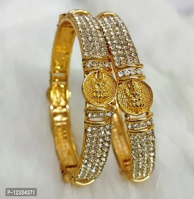 Laxmi Design 1 Gram Gold Plated Set Of 2 Bangle For Women-thumb0