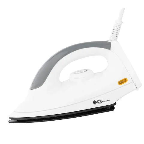Casa Copenhagen Electric Fabrismooth 1000 Watt Dry Iron for clothes with Weilburger Coated Non Stick Soleplate (silver)