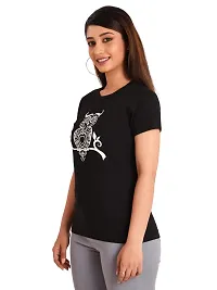 Neo Garments Women Cotton Round Neck Combo T-Shirt. OWL (Black), Normal People (White), Meow (Grey). | (Size -Small to 3XL) |-thumb4