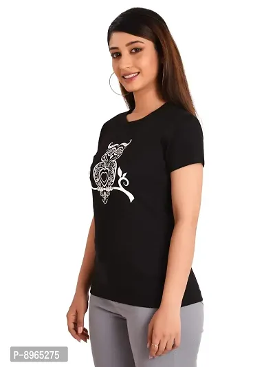 Neo Garments Women Cotton Round Neck Combo T-Shirt. OWL (Black), Normal People (White), Meow (Grey). | (Size -Small to 3XL) |-thumb5