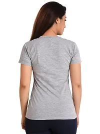 Neo Garments Women Cotton Round Neck Combo T-Shirt. I AM Veg-Yellow  Panda-Grey | (Size -Small to 3XL) |-thumb2