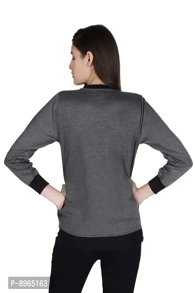 Neo Garments Women's Cotton Fashion Pullover Sweatshirt with Pockets | Sizes: Small to 3XL | CAT Outline | Carbon (Grey) |-thumb2