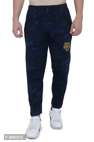 Neo Garments Men's Regular Fit Cotton Trackpants (TPMLT02AL_Blue, Grey_L)