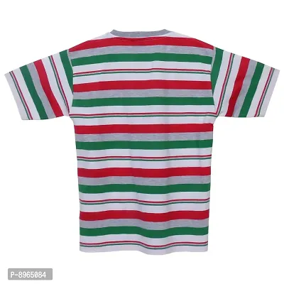 Neo Garments Boys Round Neck Cotton Striped T-Shirt  3/4 Set for Kids. 30(7YRS-9YRS), 32(9YRS-10YRS), 34(10YRS-11YRS), 36(11YRS-13YRS). Multicolor.-thumb3
