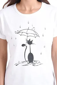 Neo Garments Women Cotton Round Neck Half Sleeve T-Shirt Umbrella CAT. (Size: Small to 3XL).-thumb4