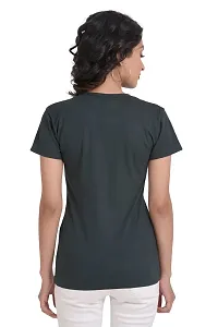 Neo Garments Women Cotton Round Neck T-Shirt | Dear Math PLS Grow UP and Solve Your OWN Problems | (Size - Small to 3XL) | Green |-thumb1