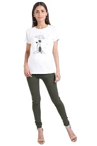 Neo Garments Women Cotton Round Neck Half Sleeve T-Shirt Umbrella CAT. (Size: Small to 3XL).-thumb2