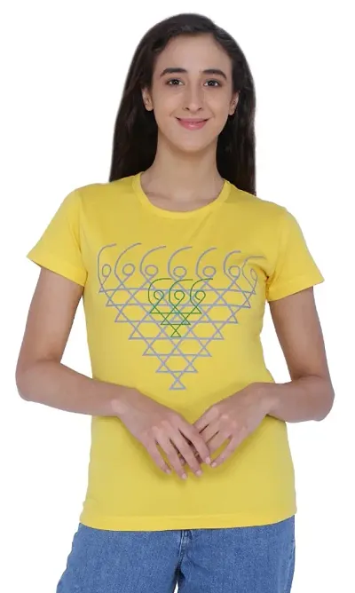 Neo Garments Women's T-Shirt. Saraswati Yantra (Pink). Size: X-Small to 2XL.