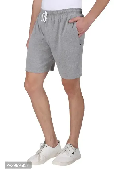 Menrsquo;s Cotton Long Shorts for All Fitness Activities. (Grey).-thumb0