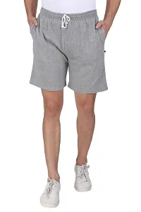 Menrsquo;s Cotton Long Shorts for All Fitness Activities. (Grey).-thumb1