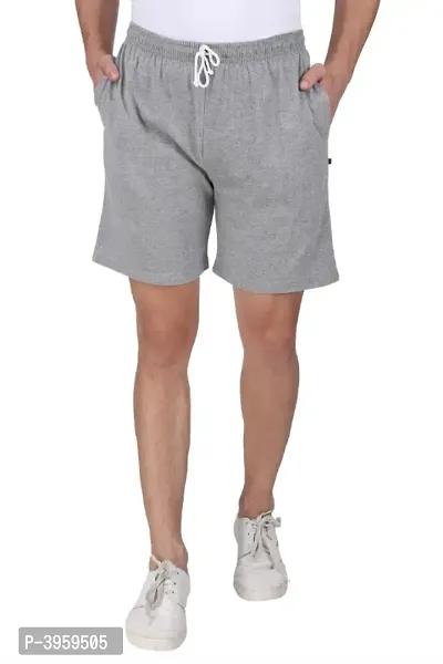 Menrsquo;s Cotton Long Shorts for All Fitness Activities. (Grey).-thumb2
