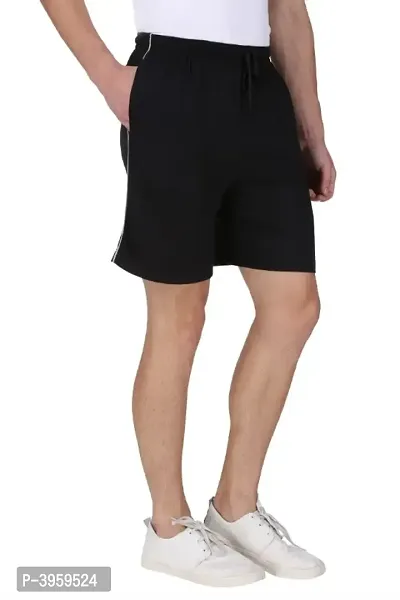 Menrsquo;s Cotton Long Shorts for All Fitness Activities. (BLACK).-thumb0
