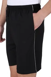 Menrsquo;s Cotton Long Shorts for All Fitness Activities. (BLACK).-thumb3