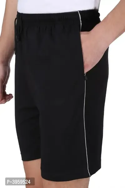 Menrsquo;s Cotton Long Shorts for All Fitness Activities. (BLACK).-thumb4