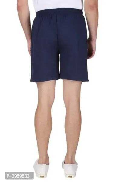 Menrsquo;s Cotton Long Shorts for All Fitness Activities. (NAVY BLUE).-thumb3