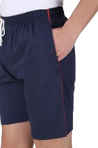 Menrsquo;s Cotton Long Shorts for All Fitness Activities. (NAVY BLUE).-thumb3