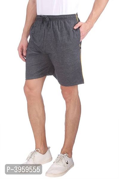 Menrsquo;s Cotton Long Shorts for All Fitness Activities. (CARBON).-thumb0