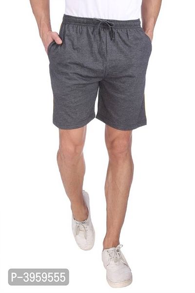 Menrsquo;s Cotton Long Shorts for All Fitness Activities. (CARBON).-thumb2