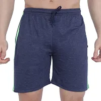 Menrsquo;s Cotton Long Shorts for All Fitness Activities. (BLUE-GREEN).-thumb1