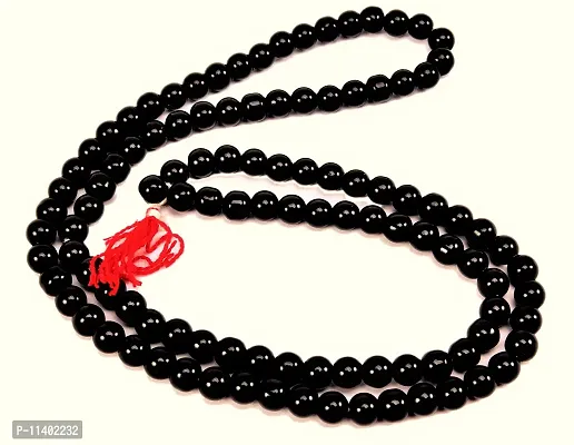 Original Black Crystal Balls Mala Unisex Chain Necklace-thumb0