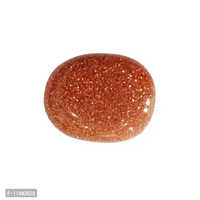 Gemstone Sun Sitara Stone 6.95 Carat Brown Non-Precious Metal Oval Shape Gemstone for Men and Women