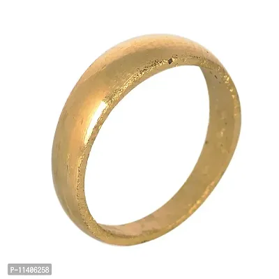 DEVAMA THE DIVINE Pure Brass Finger/Thumb Ring Good Luck Challa Ring for Unisex {Size-21}