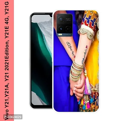 Stylish Printed Mobile Back Cover for Vivo Y21 2021-thumb0