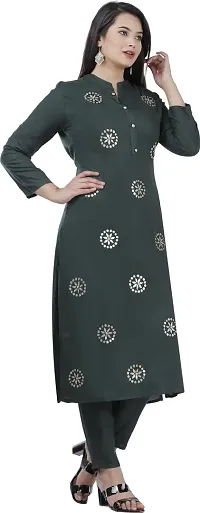 Attractive Green Printed Kurta and Palazzo Set For Women-thumb3