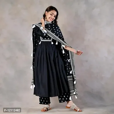 Attractive Multicoloured Rayon Self Design Flared Kurta For Women