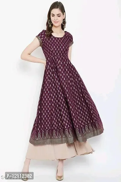 Stylish Multicoloured Viscose Rayon A-Line Kurta For Women-thumb0