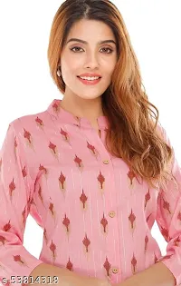 Stylish Pink Viscose Rayon A-Line Kurta For Women-thumb3