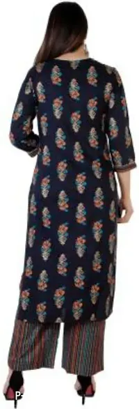 Attractive Black Floral Print Kurta and Palazzo Set For Women-thumb3