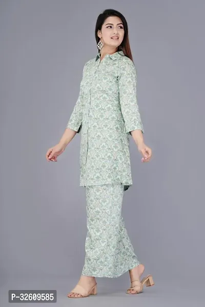 Fancy Rayon Printed Kurta Bottom Set For Women