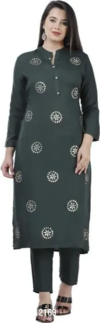 Attractive Black Printed Kurta and Pant Set For Women