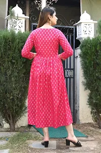 Stylish Pink Viscose Rayon Anarkali Kurta For Women-thumb1