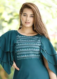Stylish Green Silk Blend Anarkali Kurta For Women-thumb2