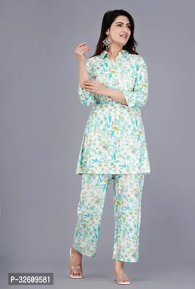 Fancy Rayon Printed Kurta Bottom Set For Women