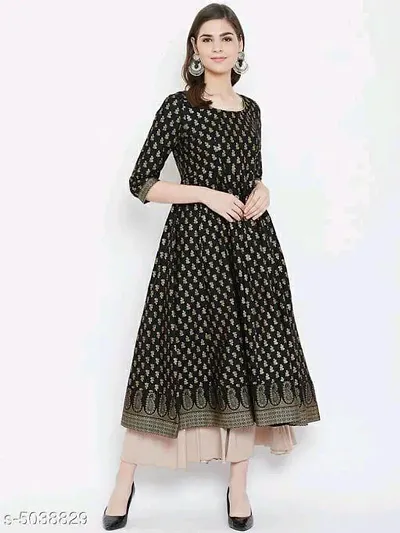 Shemmo Women Printed Anarkali Kurta