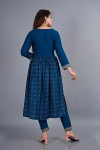 Attractive Blue Embroidered Kurta and Palazzo Set For Women-thumb1