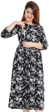 Stylish Black Viscose Rayon Anarkali Kurta For Women-thumb1