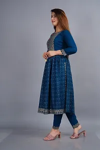 Attractive Blue Embroidered Kurta and Palazzo Set For Women-thumb2