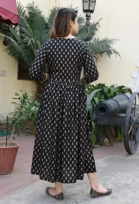 Stylish Black Viscose Rayon Anarkali Kurta For Women-thumb1