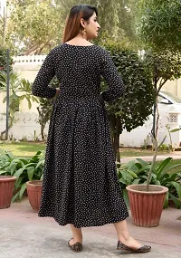 Stylish Black Viscose Rayon Anarkali Kurta For Women-thumb1