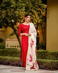 Attractive Red Polka Print Kurta and Palazzo Set For Women-thumb4