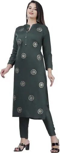 Attractive Black Printed Kurta and Pant Set For Women-thumb2