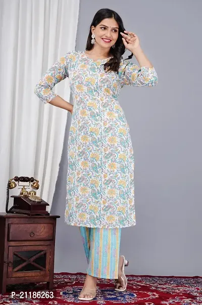 Fancy Cotton Kurta Set For Women-thumb4