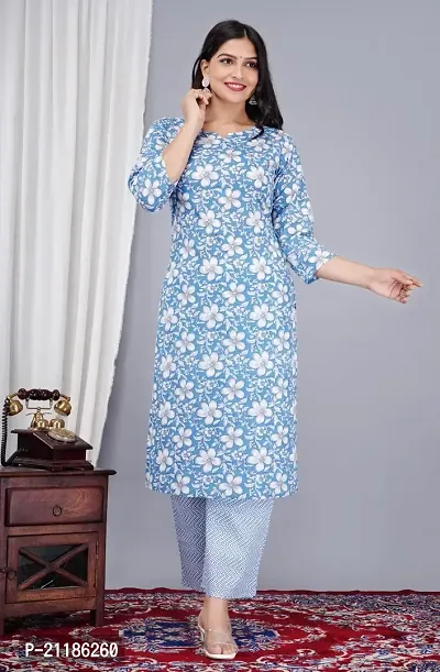 Fancy Cotton Kurta Set For Women-thumb4