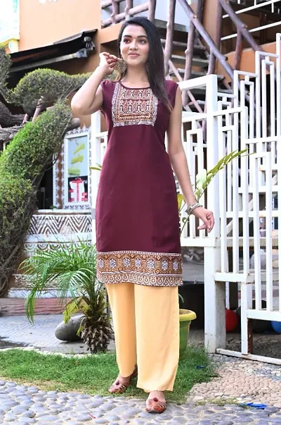 Stylish Fancy Rayon Sleeveless Kurti