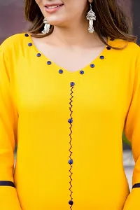 Yellow Embroidery Kurtis With Palazzo Set-thumb3