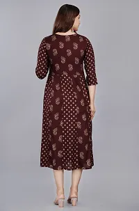 Stylish Maroon Cotton Blend Anarkali Kurta For Women-thumb1